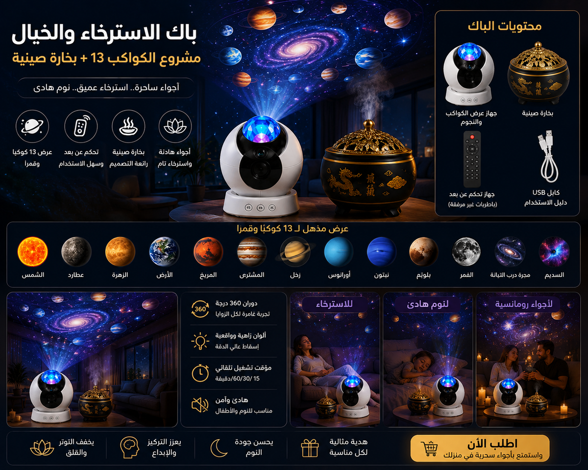 🌌✨ باك المتعة لتزيين غرفتك + شريط LED هدية 🎁